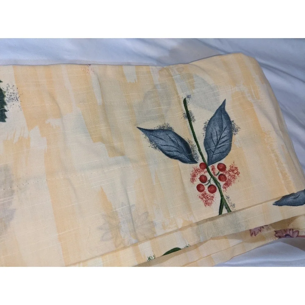 Croscill Classics Botanica Yellow  Blouson Valance 94 W x 15 L Floral